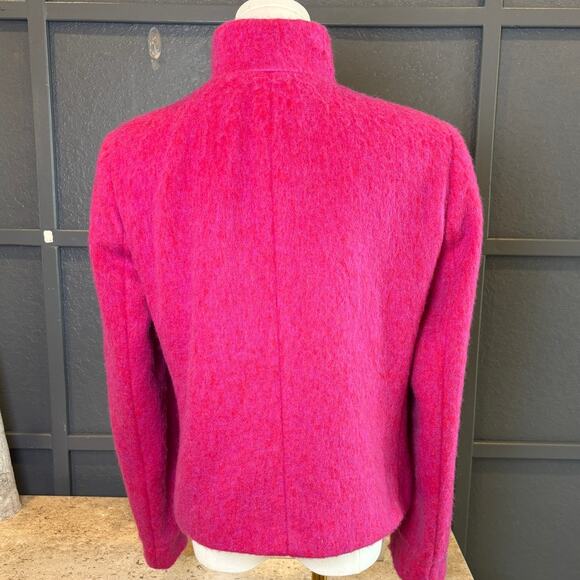 Giorgio Armani Women's Fuchsia Pink Mohair Wool Jacket Size 42 US Size 6 NEW - Picture 4 of 7